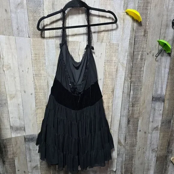 Killstar Skye Scraper Burlesque Black Mini Dress Goth Punk Emo Alternative - Picture 3 of 5